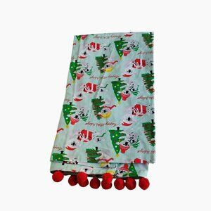 Happy Koaladays Christmas Tea Towel With Red Pom Trim Paper Source 20x28 Cotton